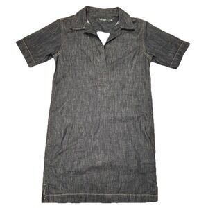 Lauren Ralph Lauren Denim Tunic Dress Womens Small Short Sleeve Cotton Jean